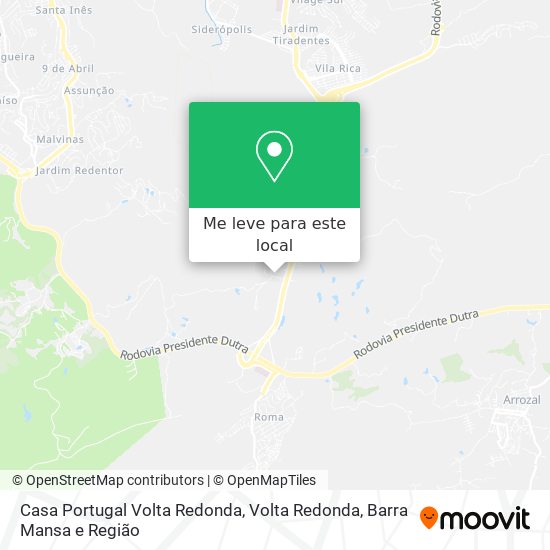 Casa Portugal Volta Redonda mapa