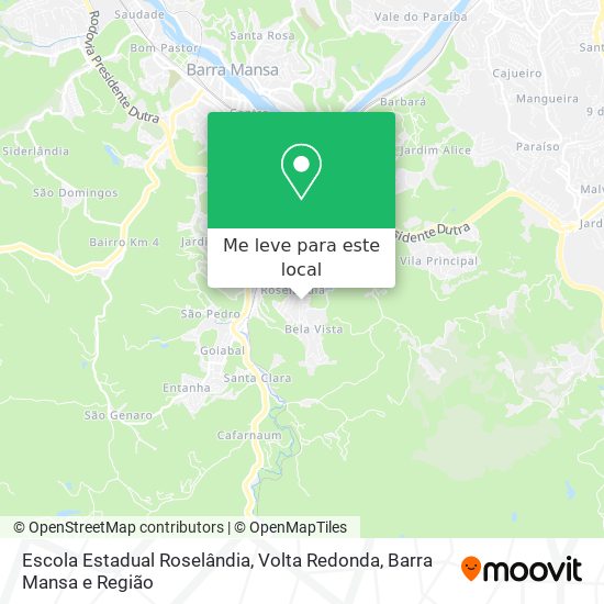 Escola Estadual Roselândia mapa