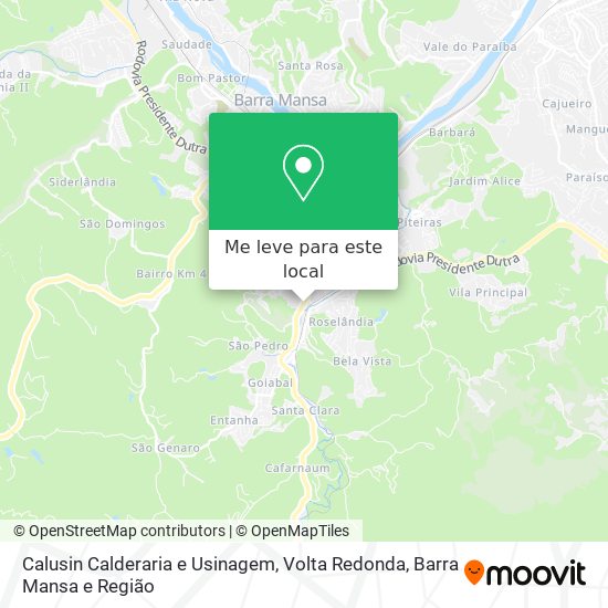 Calusin Calderaria e Usinagem mapa