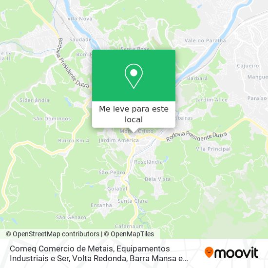 Comeq Comercio de Metais, Equipamentos Industriais e Ser mapa