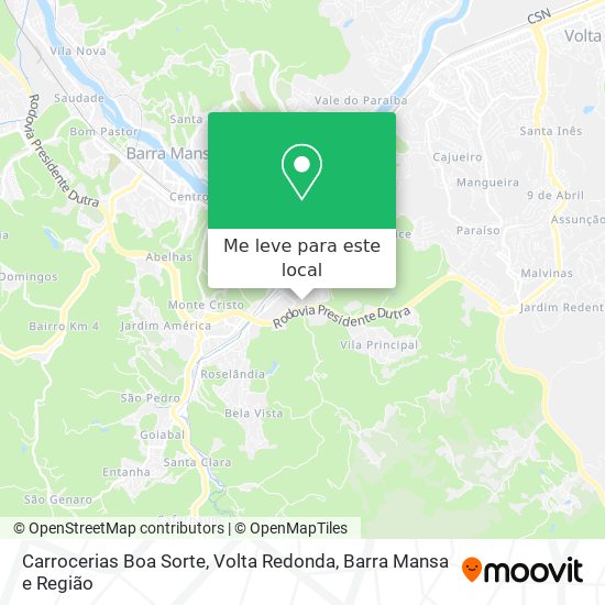 Carrocerias Boa Sorte mapa