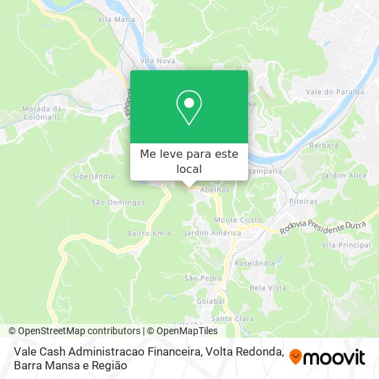 Vale Cash Administracao Financeira mapa