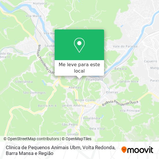 Clínica de Pequenos Animais Ubm mapa