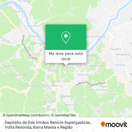 Depósito de Gás Irmãos Benicio-Supergasbras mapa