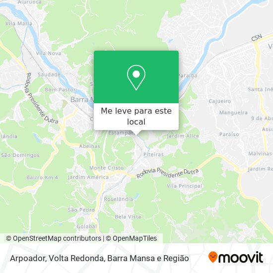 Arpoador mapa