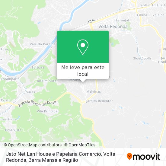 Jato Net Lan House e Papelaria Comercio mapa