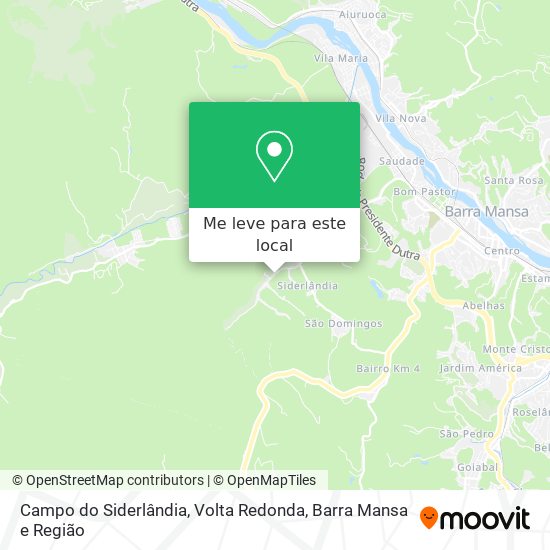 Campo do Siderlândia mapa