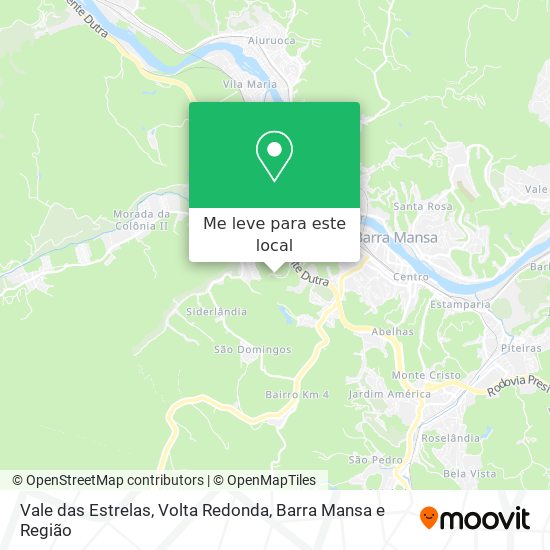Vale das Estrelas mapa