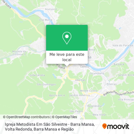 Igreja Metodista Em São Silvestre - Barra Mansa mapa