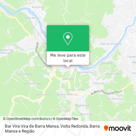 Bar Vira Vira de Barra Mansa mapa