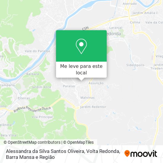 Alessandra da Silva Santos Oliveira mapa