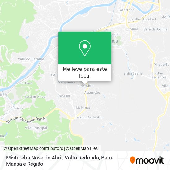Mistureba Nove de Abril mapa