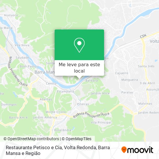 Restaurante Petisco e Cia mapa