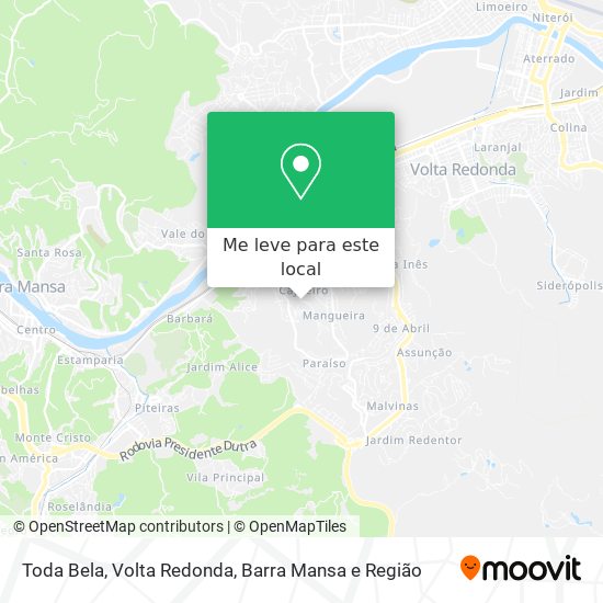 Toda Bela mapa