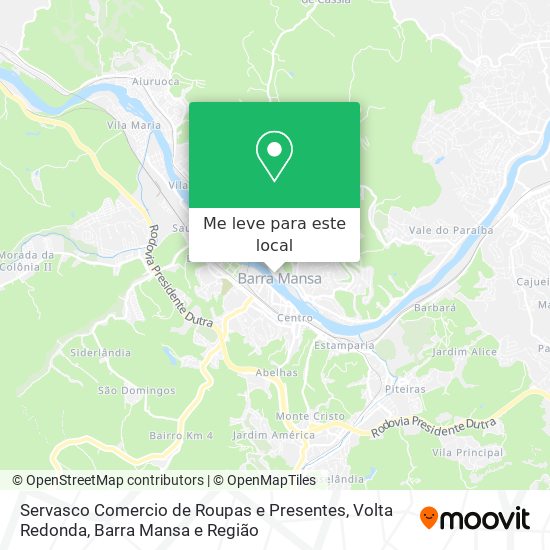 Servasco Comercio de Roupas e Presentes mapa