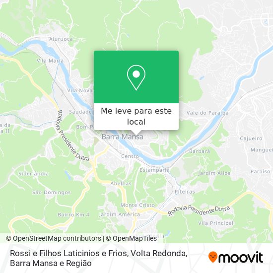 Rossi e Filhos Laticinios e Frios mapa