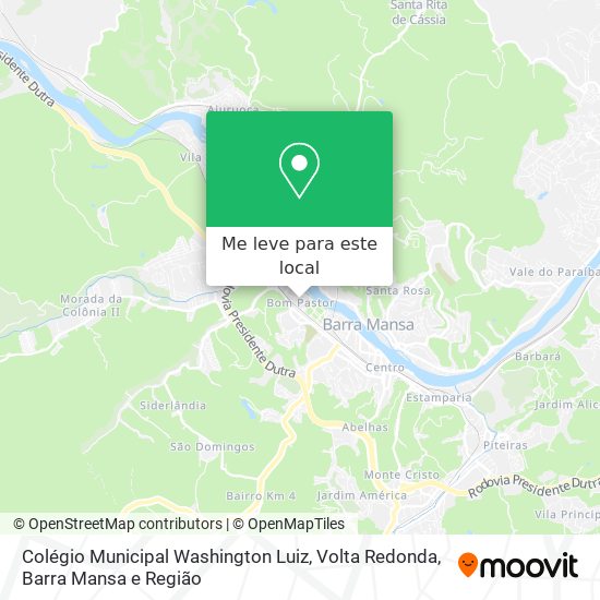 Colégio Municipal Washington Luiz mapa
