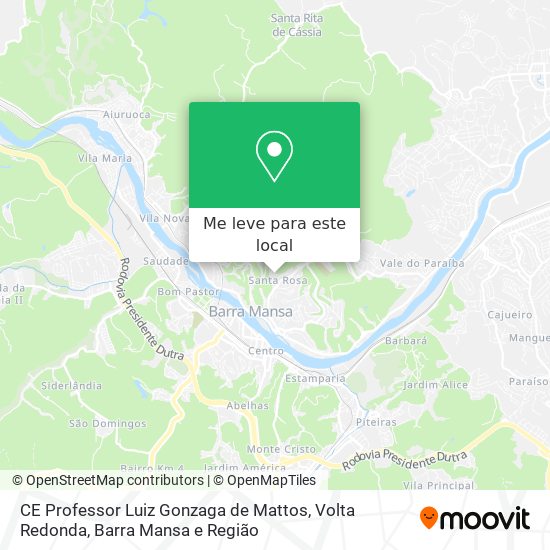 CE Professor Luiz Gonzaga de Mattos mapa