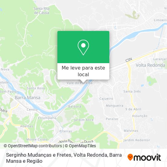 Serginho Mudanças e Fretes mapa