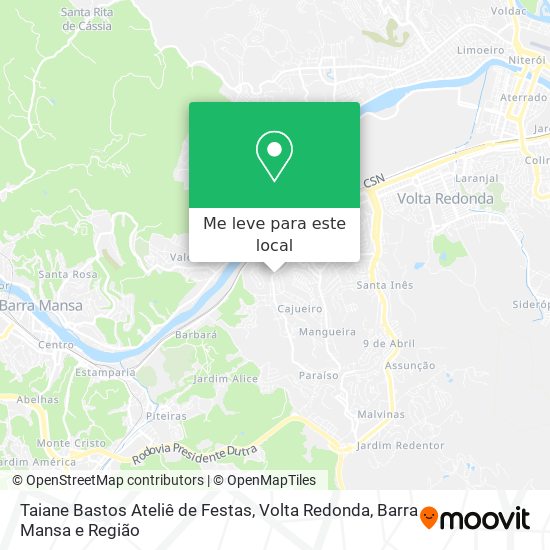 Taiane Bastos Ateliê de Festas mapa