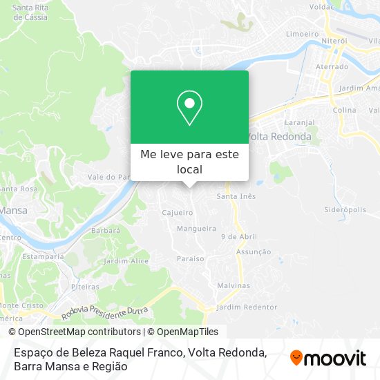 Espaço de Beleza Raquel Franco mapa