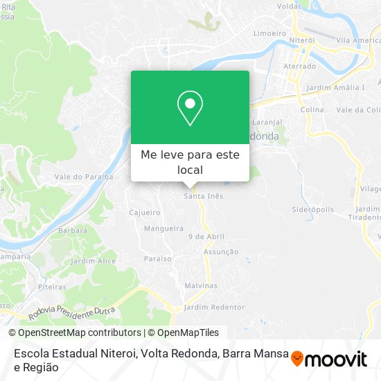 Escola Estadual Niteroi mapa