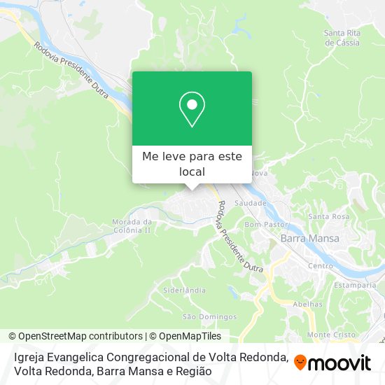 Igreja Evangelica Congregacional de Volta Redonda mapa