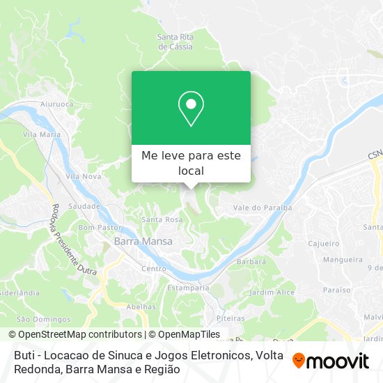Buti - Locacao de Sinuca e Jogos Eletronicos mapa