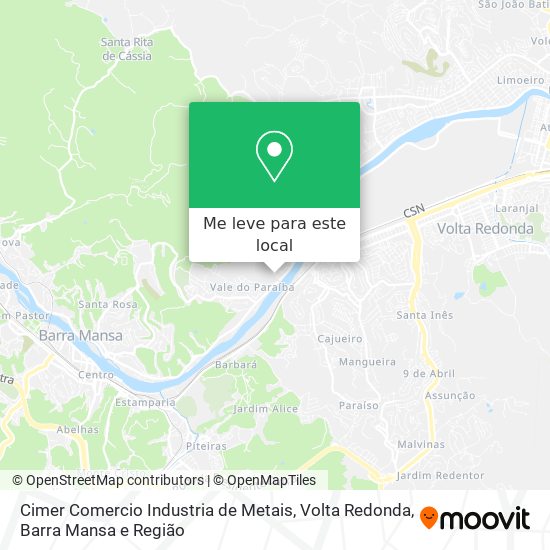 Cimer Comercio Industria de Metais mapa