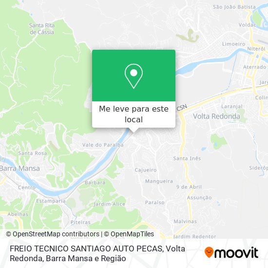 FREIO TECNICO SANTIAGO AUTO PECAS mapa