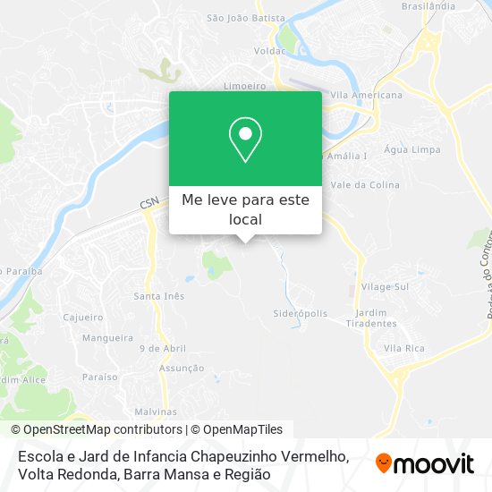 Escola e Jard de Infancia Chapeuzinho Vermelho mapa