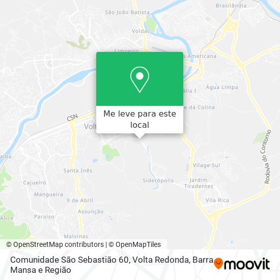 Comunidade São Sebastião 60 mapa