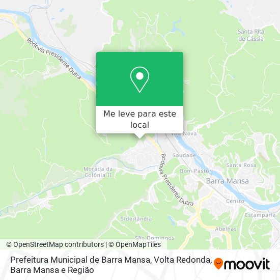 Prefeitura Municipal de Barra Mansa mapa