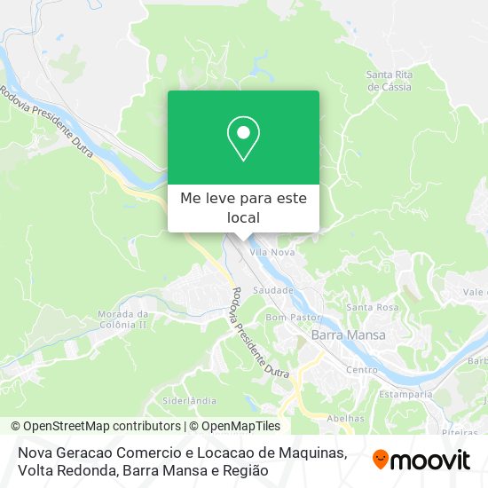 Nova Geracao Comercio e Locacao de Maquinas mapa