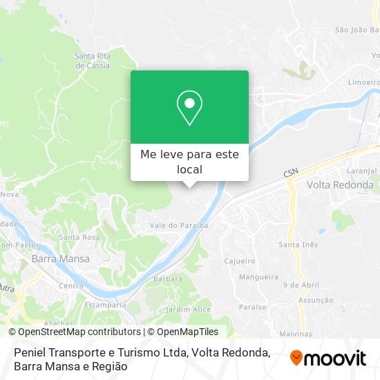 Peniel Transporte e Turismo Ltda mapa