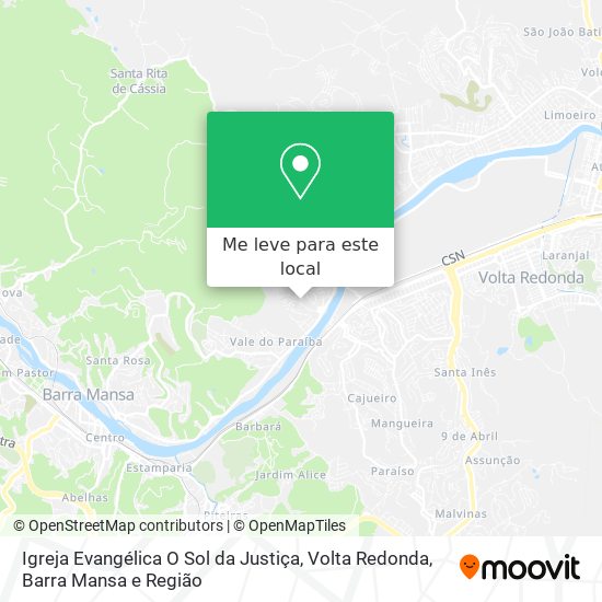 Igreja Evangélica O Sol da Justiça mapa