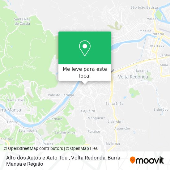 Alto dos Autos e Auto Tour mapa
