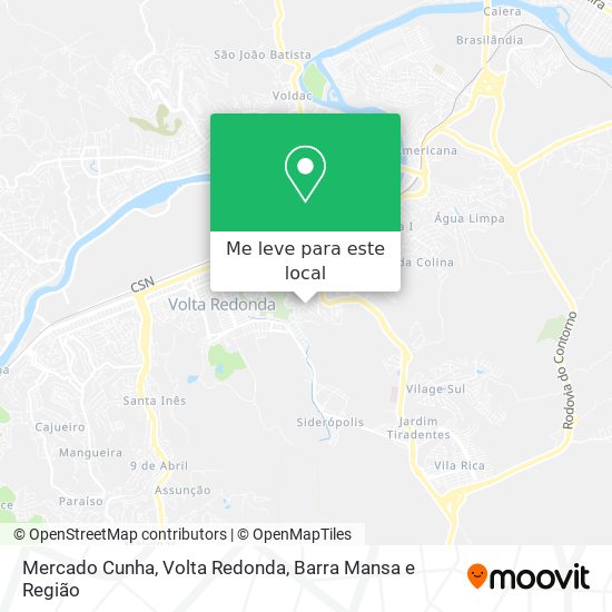 Mercado Cunha mapa