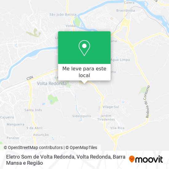 Eletro Som de Volta Redonda mapa