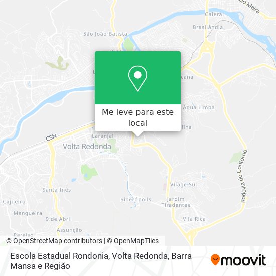Escola Estadual Rondonia mapa