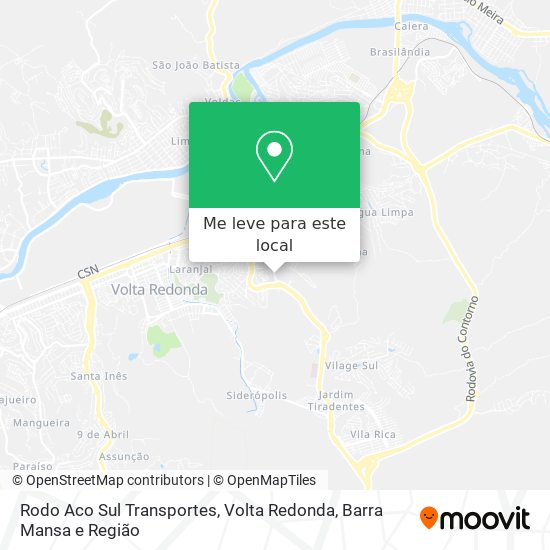 Rodo Aco Sul Transportes mapa