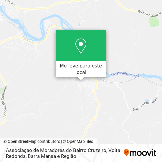 Associaçao de Moradores do Bairro Cruzeiro mapa