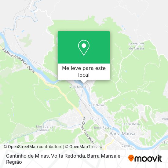 Cantinho de Minas mapa
