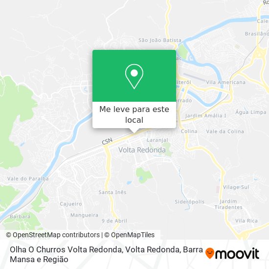 Olha O Churros Volta Redonda mapa