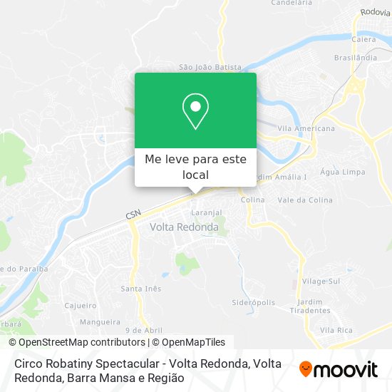 Circo Robatiny Spectacular - Volta Redonda mapa