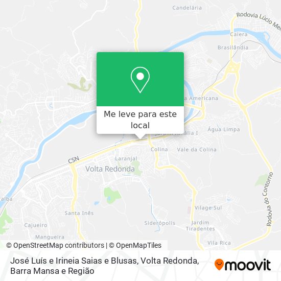 José Luís e Irineia Saias e Blusas mapa