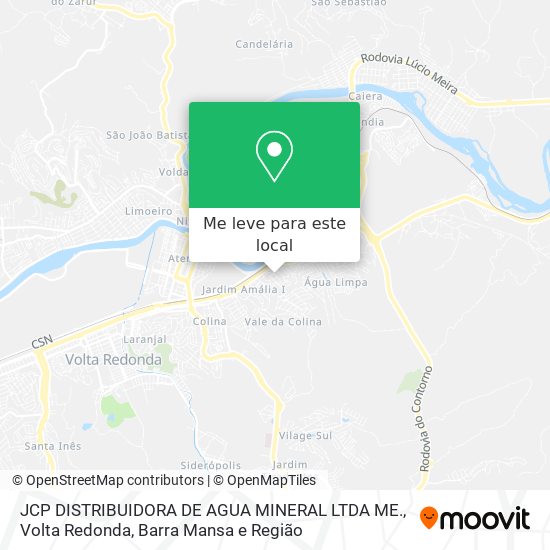 JCP DISTRIBUIDORA DE AGUA MINERAL LTDA ME. mapa