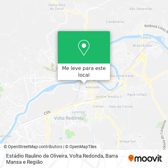 Estádio Raulino de Oliveira mapa
