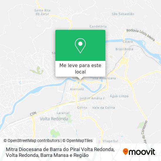Mitra Diocesana de Barra do Piraí Volta Redonda mapa
