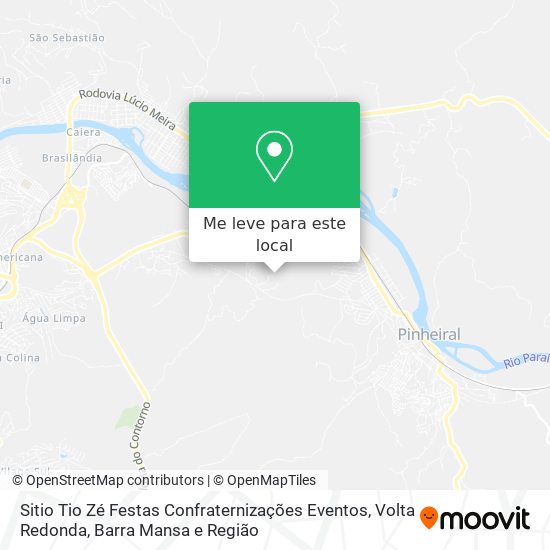 Sitio Tio Zé Festas Confraternizações Eventos mapa